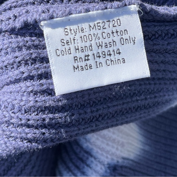 Johnny Was Tie Dye Pullover Knit Sweater Indigo M - Picture 14 of 14